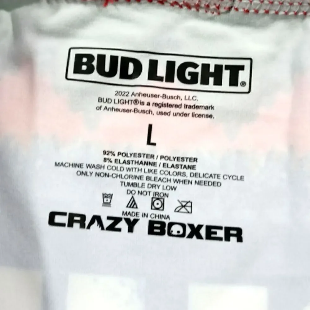 Crazy Boxer Bud Light Holiday Boxer Brief Large